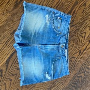 AG Adriano Goldschmied high rise jean shorts